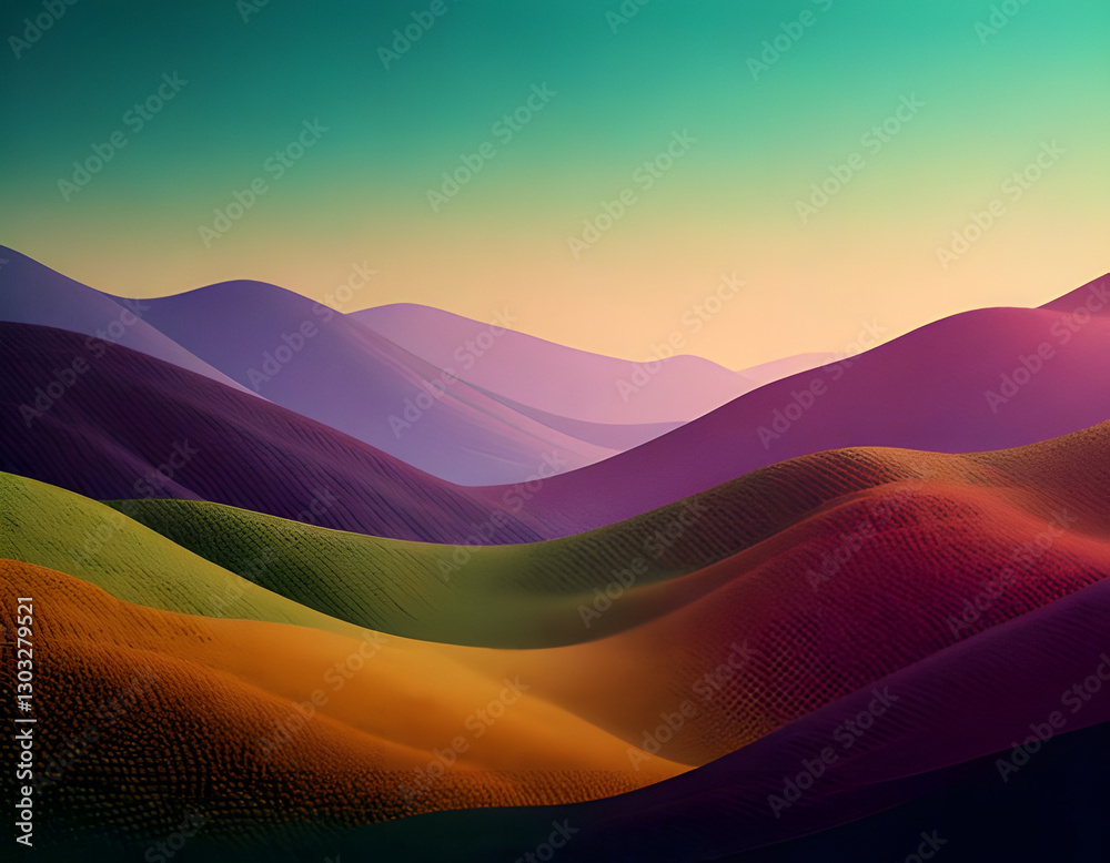 sunset in the mountains