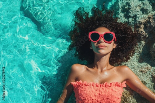 Vibrant Vacation Photoshoot by the Poolside
