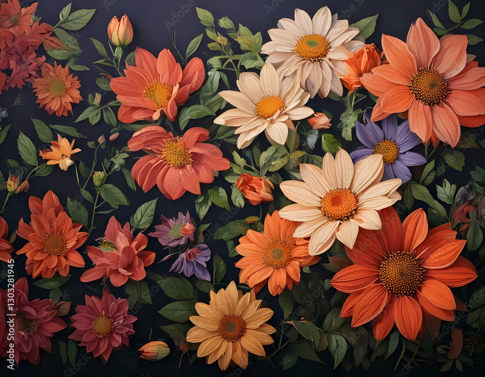 red and yellow flowers