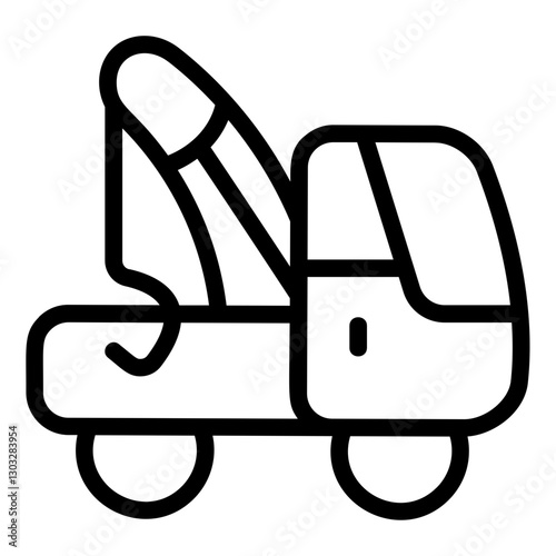 Tow Truck Line Icon