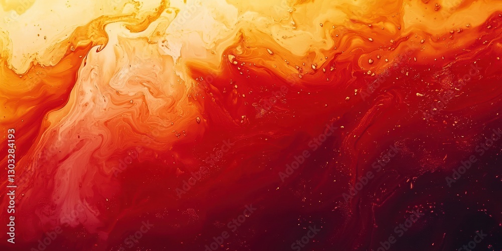 Abstract background with a liquid marble texture in red and orange colors Abstract background with a liquid marble texture in red and orange colors