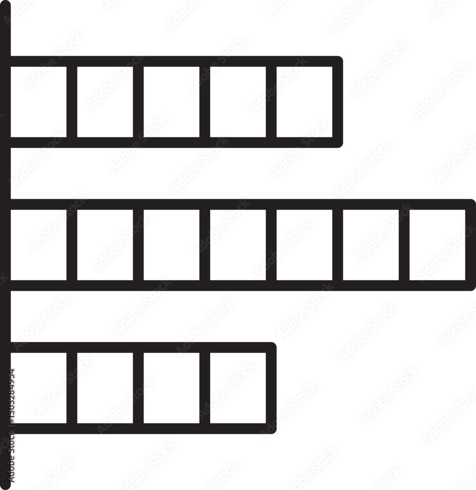 Grid layout with empty boxes line icon Grid layout with empty boxes line icon
