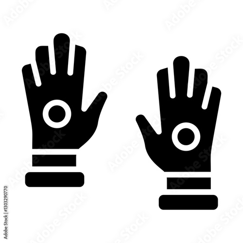 Gloves Solid Icon
