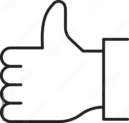 Thumbs up symbol illustration line icon