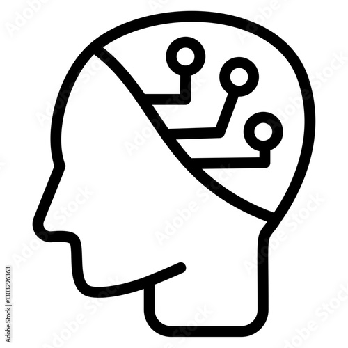 Artificial intelligence Line Icon
