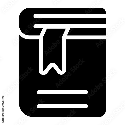 Paper book Solid Icon