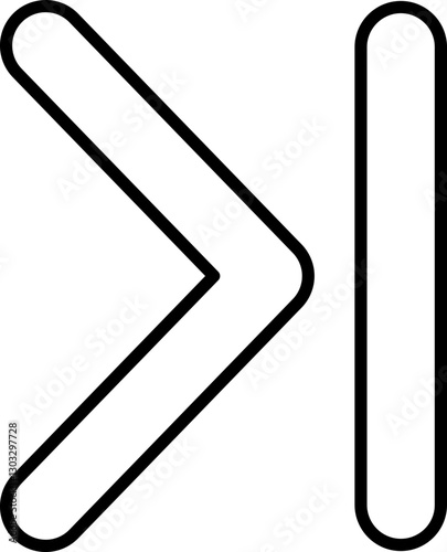 next botton line icon