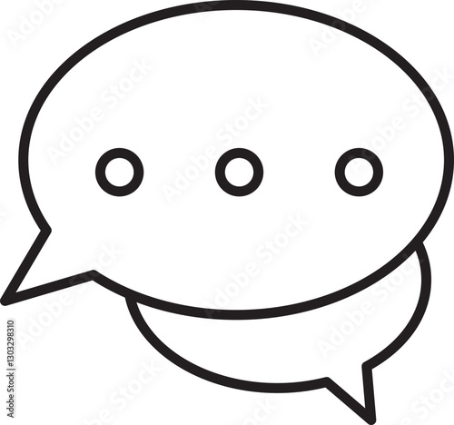 Speech bubbles with ellipsis design icon