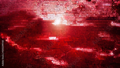 red background mosaic with light spots