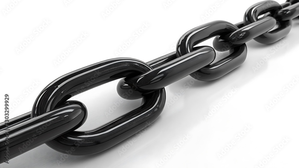 Fototapeta premium Strong Metal Chain Links for Security, Industrial, and Heavy-Duty Use