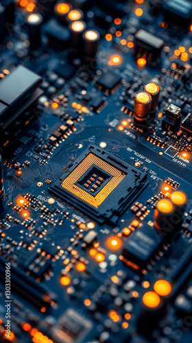 Closeup of broken computer hardware showing damaged motherboard and components Symbolizing repair maintenance technology issues digital decay obsolescence and the need for troubleshooting and upgrade