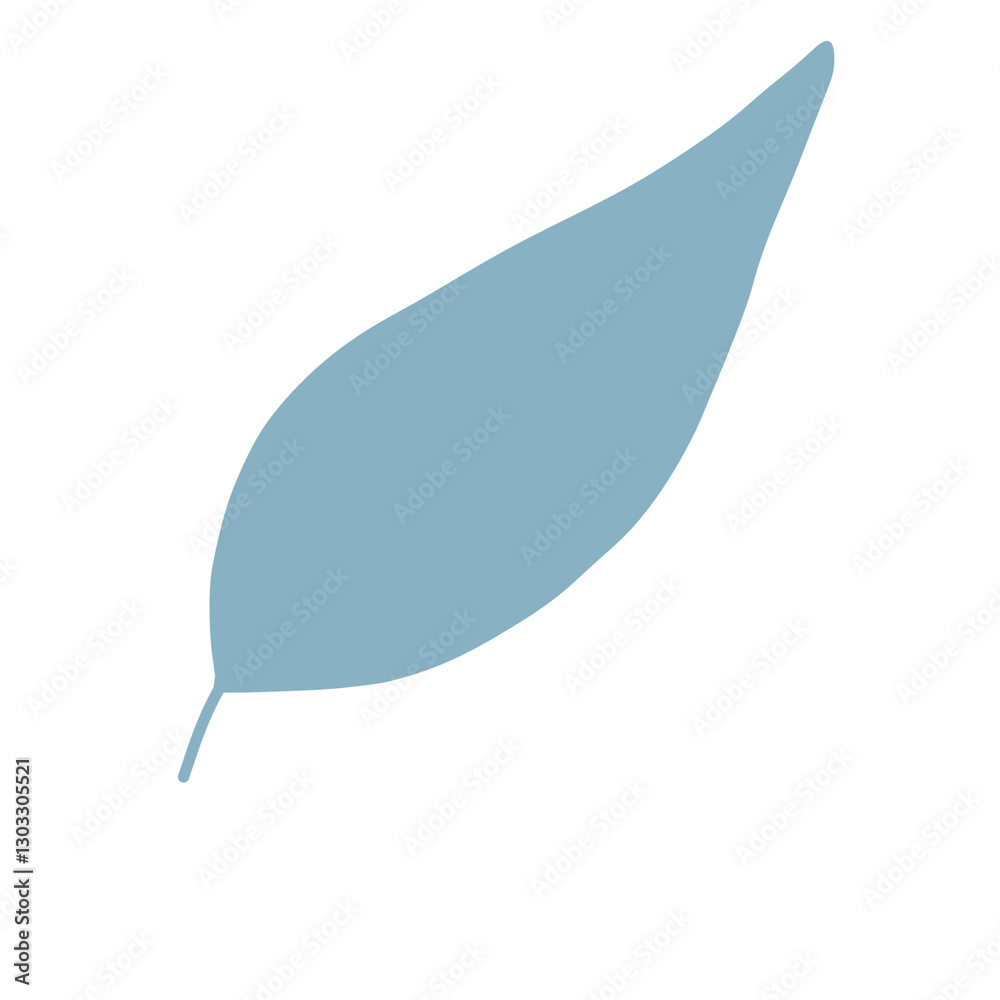 Fototapeta premium Light blue Leaf Sheet shape illustration art