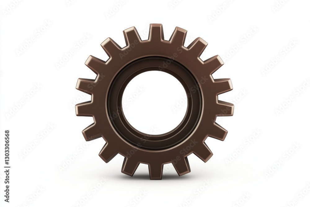 Bronze Gear Isolated on White Bronze Gear Isolated on White
