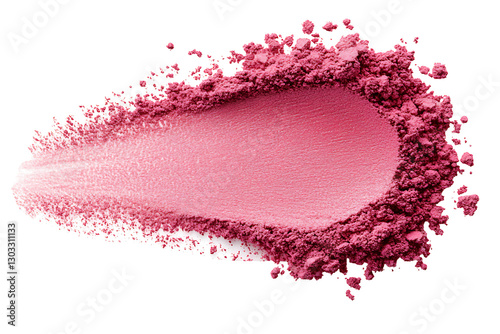Face powder stroke on transparent background, high resolution PNG file