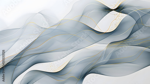 Abstract art vector with blue and gray lines and geometric shapes, creating a modern and minimalistic digital design.