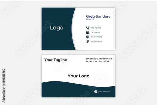  Clean professional business card template Creative corporate visiting card.