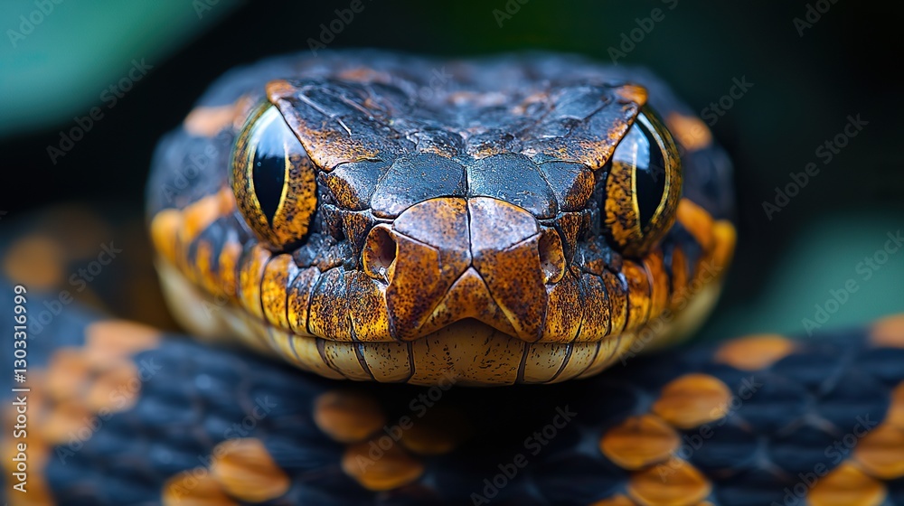 Fototapeta premium the original sin close up of the head of a snake