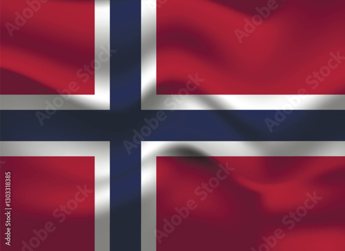 Flag of Norway. Norwegian national symbol in official colors. Template icon. Abstract vector background.