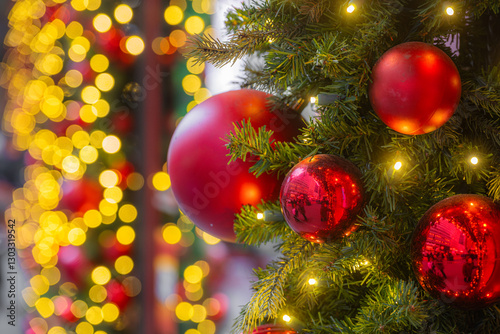 christmas tree with baubles