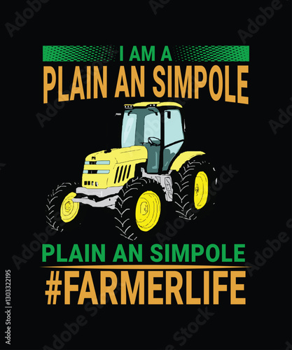farm tractor vector t-shirt