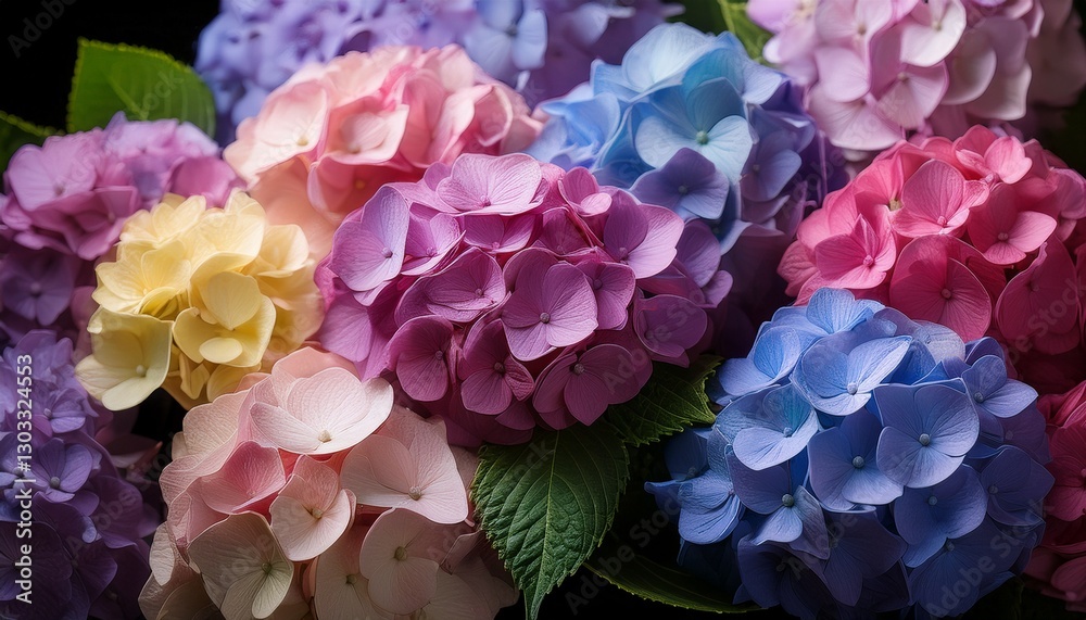 Fototapeta premium colorful hydrangeas