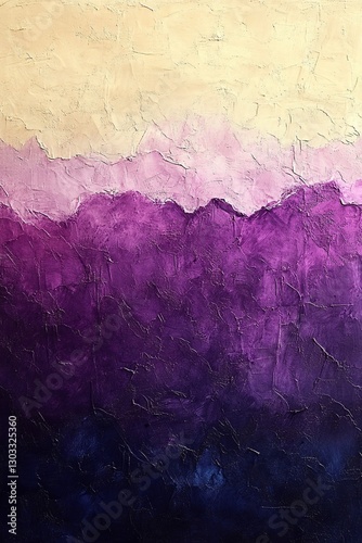 Dreamy lilac and pale yellow gradient artwork evokes a serene atmosphere in a modern space