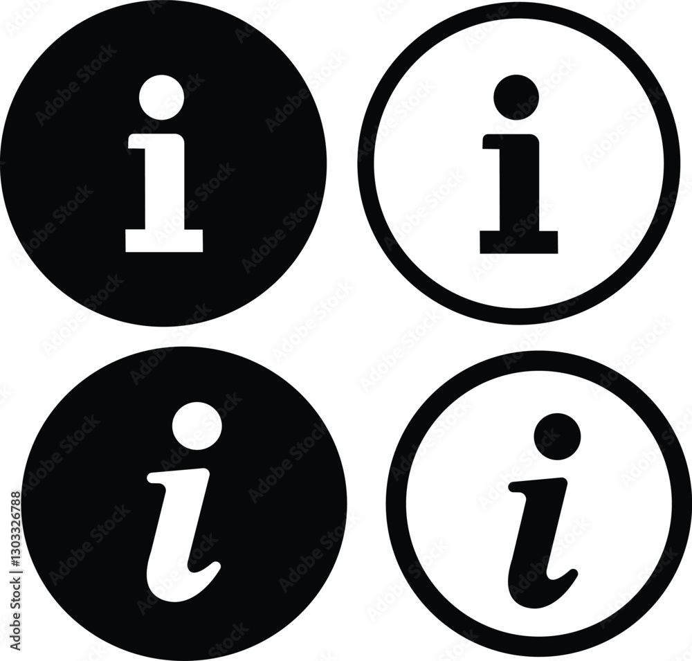 Information Icons Set | Info Symbol Vector | Help & Support Button Design Information Icons Set | Info Symbol Vector | Help & Support Button Design