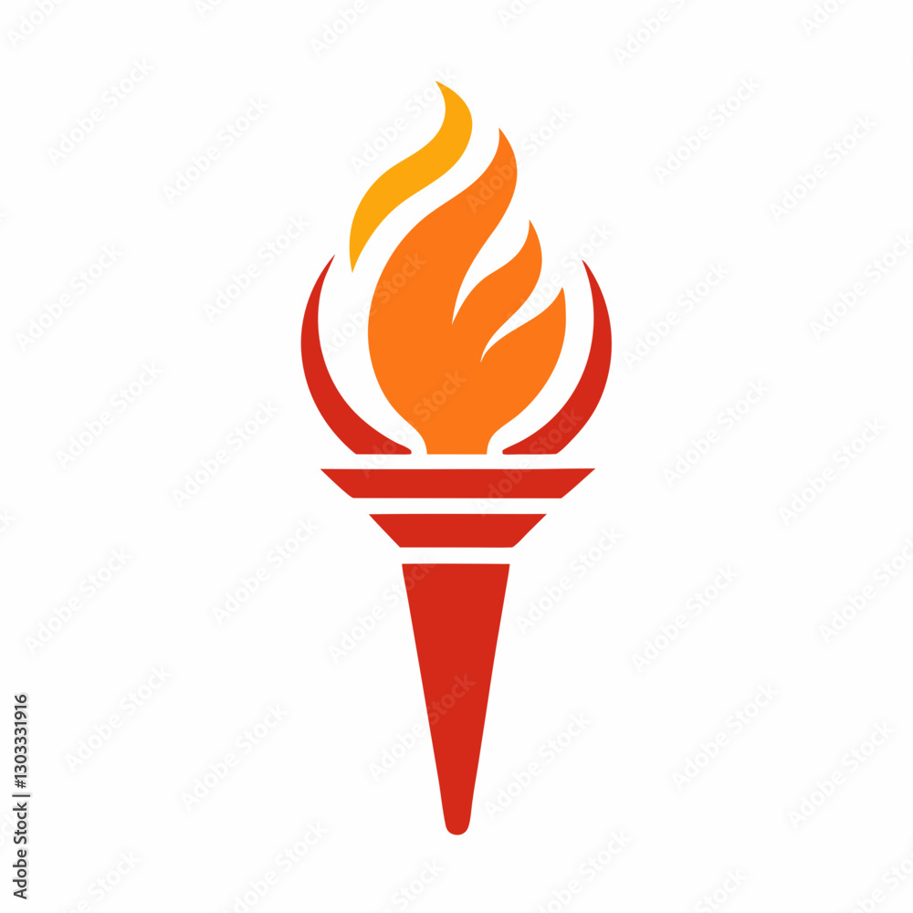 Torch Vector Icon – Flame Symbol for Power, Victory, and Achievement. Torch Vector Icon – Flame Symbol for Power, Victory, and Achievement.