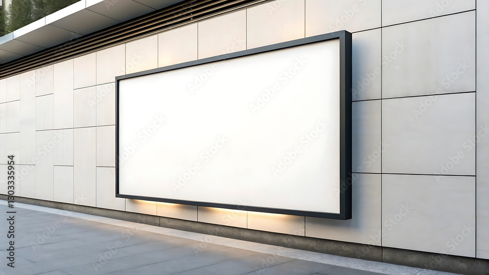display blank clean screen or signboard mockup for offers or advertisement in public area - Generative AI display blank clean screen or signboard mockup for offers or advertisement in public area - Generative AI