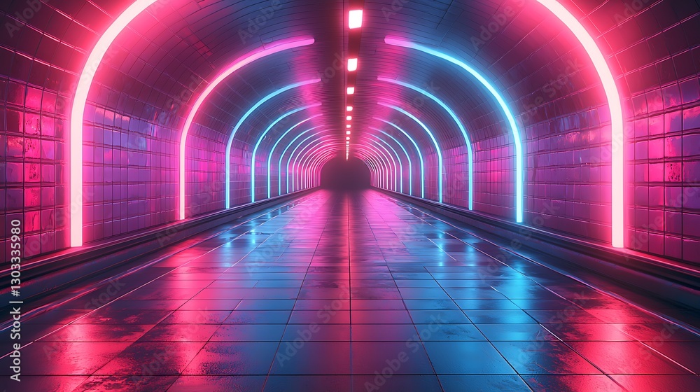 Sci-fi gradient staircase with most effects high resolution hd picture