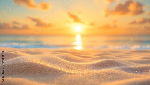Golden Beach Sunset_ Sand Dunes at Sunrise