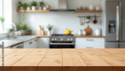 Modern Kitchen Countertop Background for Product Mockup