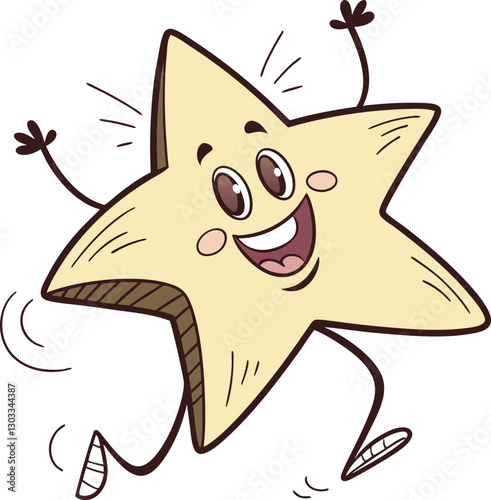 Star illustration, filled with playful energy and joy