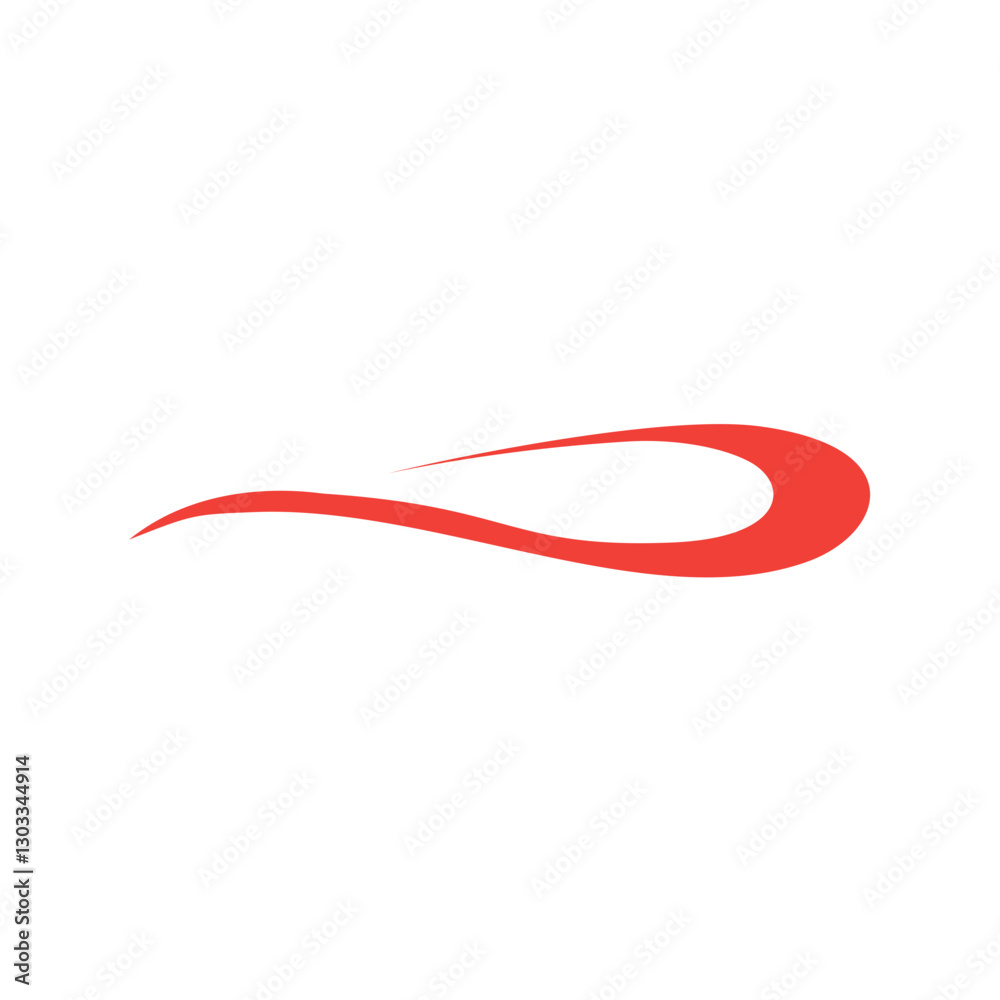 Red waves swoosh logo template. swoosh element. Vector underline stroke. Design concept element. Vector illustration. Red waves swoosh logo template. swoosh element. Vector underline stroke. Design concept element. Vector illustration.