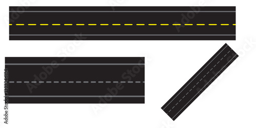 Curving tarred road or highway logo vector. road or highway design vector on White background. EPS 10.