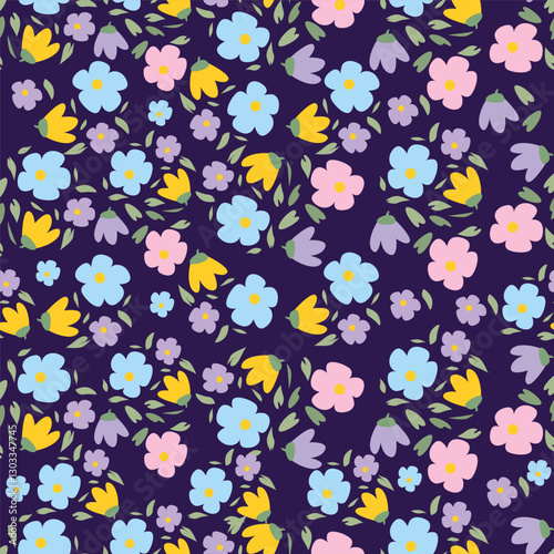 cute flower pattern image for fabric textile or wall decoration