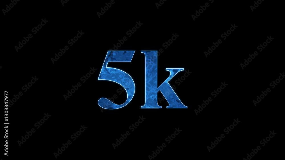 Glowing neon line 5k Ultra HD icon isolated on black background. 5k followers. Animation on black background 4K Video. Glowing neon line 5k Ultra HD icon isolated on black background. 5k followers. Animation on black background 4K Video.