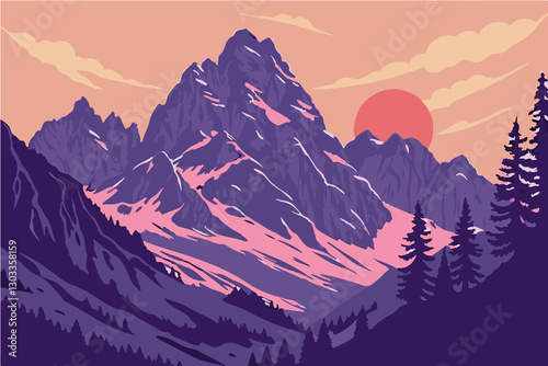 landscape with mountains