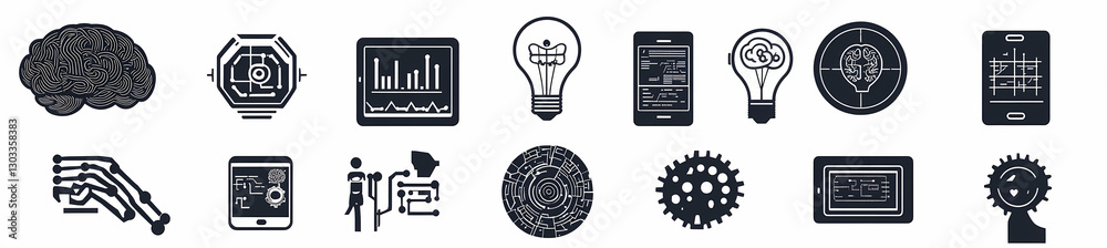 Conceptual Icons: A collection of conceptual icons representing innovation, strategy, and technology, offering a visual narrative for modern business and creative endeavors. Conceptual Icons: A collection of conceptual icons representing innovation, strategy, and technology, offering a visual narrative for modern business and creative endeavors.