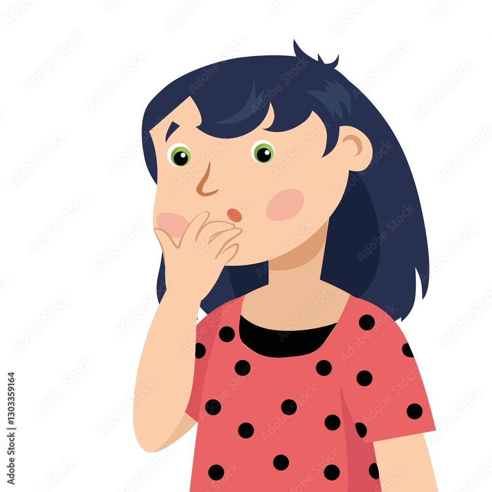Surprised girl on a white background
Surprised girl on a white background