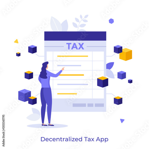 Business Scene With Character Cartoon Illustration