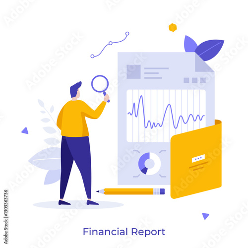 Business Scene With Character Cartoon Illustration