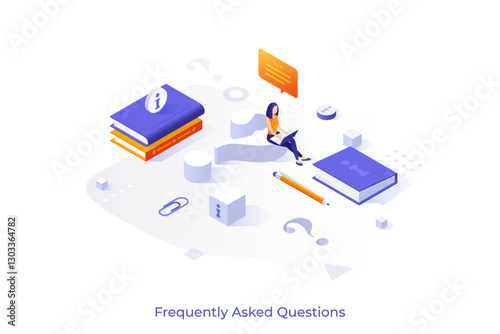 Modern Isometric Business Illustration. Vector