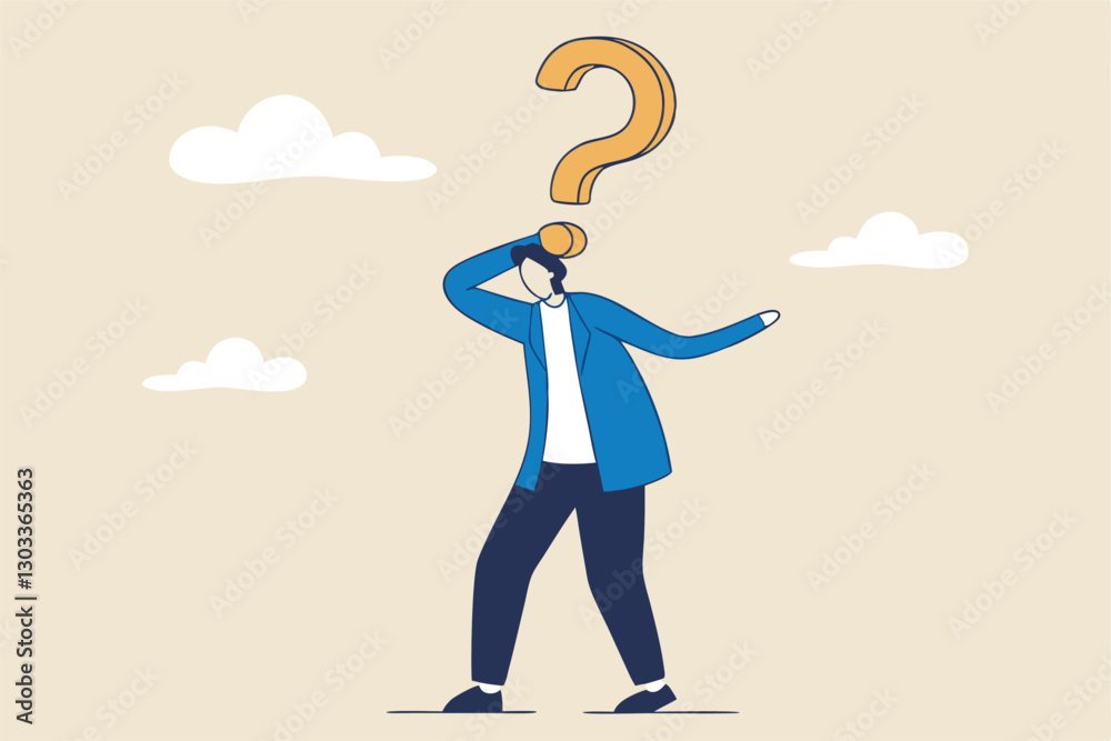 Anonymous businessman person, candidate or mention employee, who is this man, uncertainty, important person or unknown concept, anonymous businessman with question mark head unknown person. Anonymous businessman person, candidate or mention employee, who is this man, uncertainty, important person or unknown concept, anonymous businessman with question mark head unknown person.