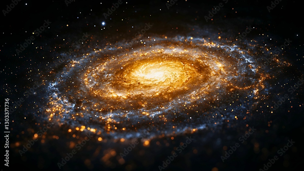Fototapeta premium a stunning view of a spiral galaxy in the vast expanse of space.