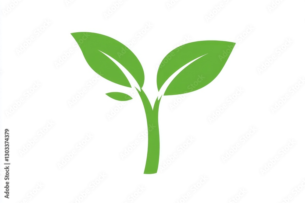 This design features a simple yet impactful green sprout with two leaves, symbolizing development, potential, and a commitment to healthy lifestyles This design features a simple yet impactful green sprout with two leaves, symbolizing development, potential, and a commitment to healthy lifestyles