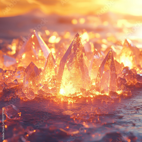 crystal on the beach 