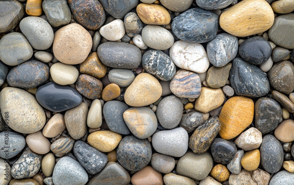 Diverse assortment of smooth river stones showcasing natural colors and textures in a harmonious arrangement Diverse assortment of smooth river stones showcasing natural colors and textures in a harmonious arrangement