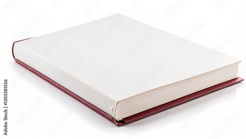 A Blank White Hard Cover Book Viewed from Above for Creative Use A Blank White Hard Cover Book Viewed from Above for Creative Use