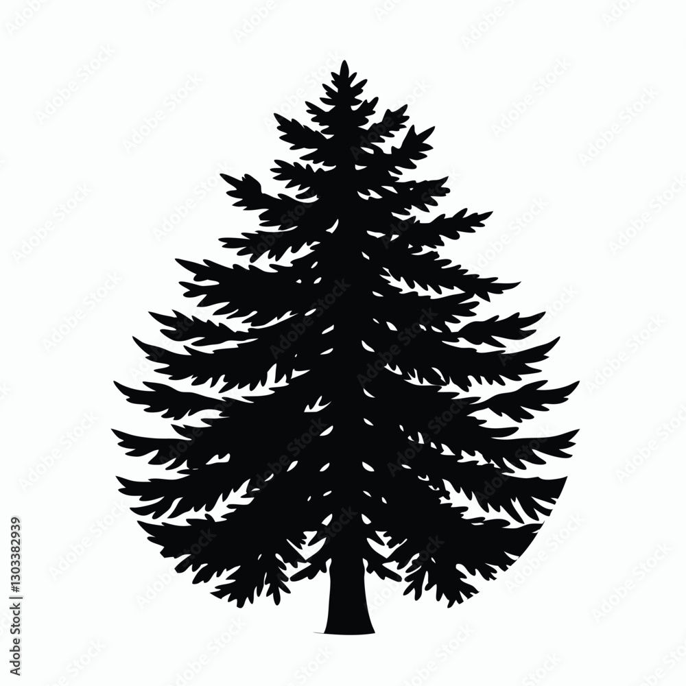 Obraz premium Simple Minimalistic Creative Christmas tree icons